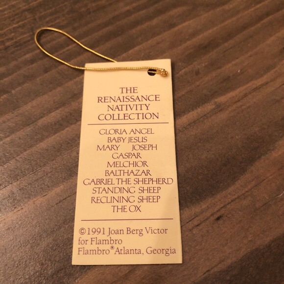 VINTAGE FLAMBRO RENAISSANCE NATIVITY RESIN JOSEPH MARY JESUS FIGURINES 1991 - Picture 13 of 13